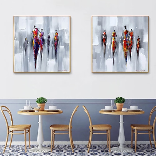 

Modern Fashion Girl Picture Wall Art Girl Bedroom Handpainted figure Abstract Art Oil Painting Home Decor Nordic Canvas Painting