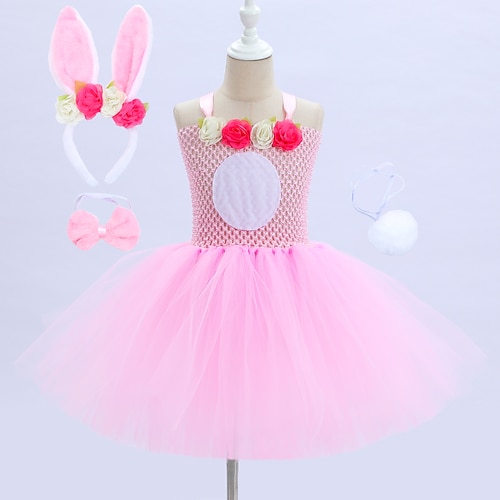 

Animal Robe Costume de Cosplay Déguisement d'animaux Enfant Fille Cosplay Décontractées Fête / Célébration Organza Velours corail Rose Claire Facile Déguisement Carnaval