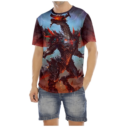 

Dungeons Dragons Gragon T-shirt Cartoon Manga Anime Graphic T-shirt For Men's Women's Unisex Adults' 3D Print 100% Polyester Casual Daily