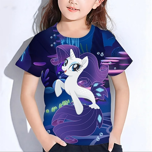 

mode kortærmet børne 3d-printet t-shirt til mænd og piger med rund hals med korte ærmer