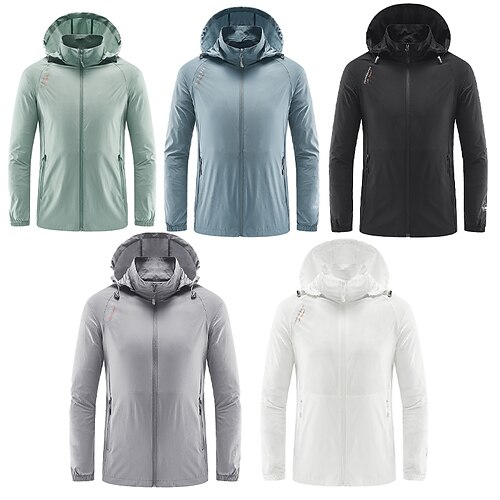 

Herre Vandreture Skin Jacket udendørs Hurtigtørrende Høj Elasticitet Strækkende Overtøj Camping / Vandring / Grotteudforskning Rejse Sort Hvid Blå Grøn Grå