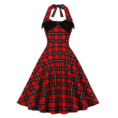 

Audrey Hepburn Retro Antiguo 1950s Vestido swing Vestido acampanado Mujer Disfraz Cosecha Cosplay Casual Diario Vestido