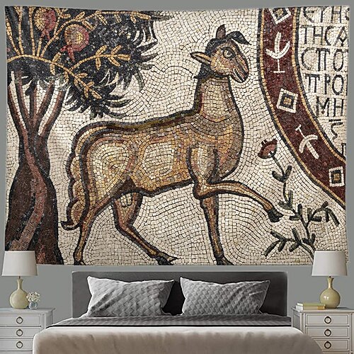 

Tapiz colgante de animales medievales, arte de pared, tapiz grande, mural, decoración, fotografía, telón de fondo, manta, cortina, hogar, dormitorio, sala de estar, decoración