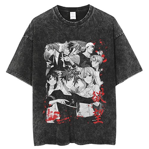 

Guerre alimentari!: Shokugeki no Soma Yukihira Soma Hayama Akira Takumi Aldini Maglietta Cartone animato Abbigliamento sportivo Stampa Grafica Maglietta Per Per uomo Per donna Unisex Per adulto