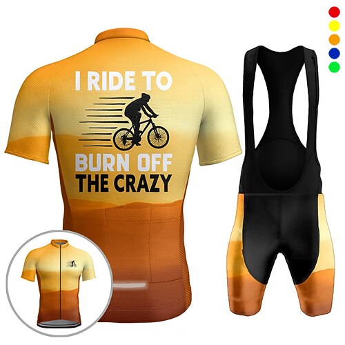 

21Grams Herre Cykeltrøje og shorts med seler Kortærmet Bjerg Cykling Vej Cykling Rød Blå Lilla Grafisk Cykel Svedtransporende Hurtigtørrende Spandex Sport Grafisk Bogstav & Nummer Tøj