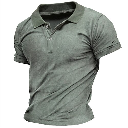 

Herre POLO T-skjorte Golf skjorte Avslappet Ferie Knaphul Klassisk Kortermet Mote Grunnleggende عادي Knapp Sommer Normal Lys Himmelblå POLO T-skjorte