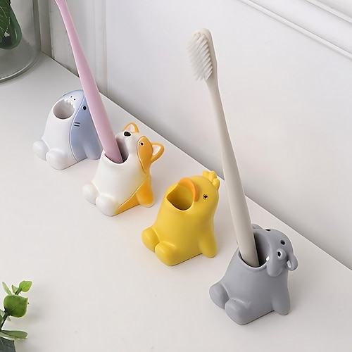 

1pc Cute Cartoon Toothbrush Holder, Creative Toothbrush Rack, Storage Rack Ornament