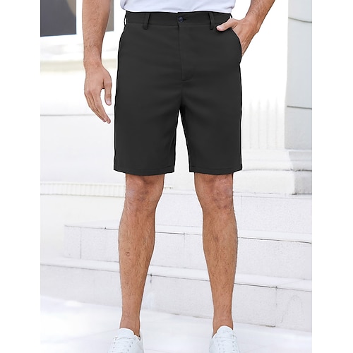 

Per uomo Pantaloncini Pantaloncini chino Bermuda Tasche Liscio Comfort Traspirante Esterno Giornaliero Per uscire Misto cotone Informale Nero