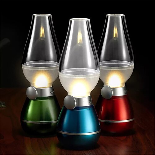 

retrostil usb genopladelig led blæsende kontrollampe justerbar bærbar natlampe skrivebordslampe til hjemmecamping