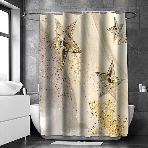 

Shower Curtain with Hooks for BathroomColorful Painted Wood Shower Curtain Plank Rustic Farmhouse Wooden Vintage Barn Door Bathroom Decor Set Polyester Waterproof 12 Pack Plastic Hooks