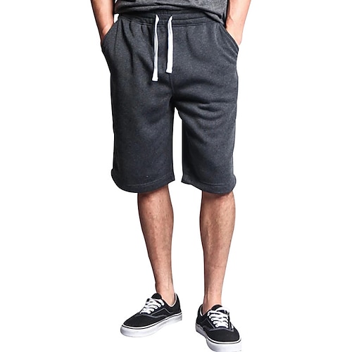 

Homens calções atléticos Shorts ativos Shorts de moletom Calção Bolsos Tecido Conforto Respirável Ao ar livre Diário Para Noite Moda Roupa de rua Preto Verde Tropa