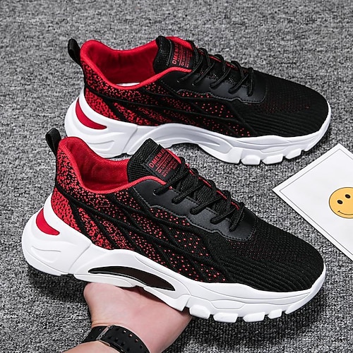 

Per uomo Scarpe da ginnastica Uncinetto Scarpe comfort Informale Giornaliero Ufficio e carriera Footing A maglia Tessitura volante Traspirante Stivaletti / tronchetti Nero / Rosso Bianco Nero / blu