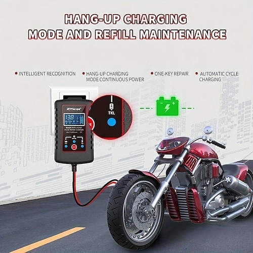 

Starfire 12v 6v réparation d'impulsion chargeur de batterie de voiture leb numérique 2a chargeur de batterie au plomb entièrement automatique pour moto enfants jouet de voiture