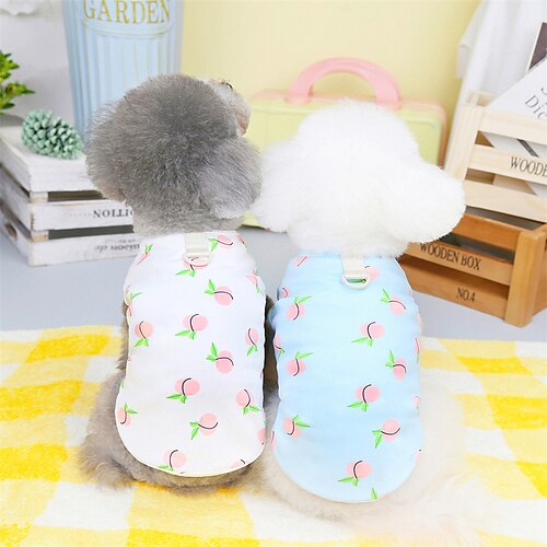 

Chien Chat Gilet Fruit Le style mignon Doux Quotidien Casual Quotidien Vêtements pour Chien Vêtements pour chiots Tenues De Chien Doux Bleu Ciel Beige Costume pour fille et garçon chien Polyester S M