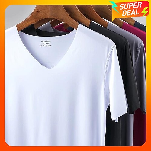 

Homme T shirt Tee Chemises évacuant l'humidité Plein Col Ras du Cou Plein Air Vacances Manche Courte Vêtement Tenue Mode Design Décontractées Confortable