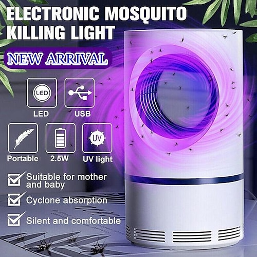 

NEW USB Charging UV Photocatalyst Mosquito Killer Lamp Anti Mosquito Pest Control Repellent Lamp Powered Trap Light (1 pcs)
