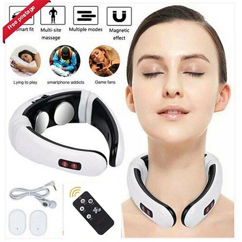 

massageador de pescoço usb recarregável portátil elétrico ombro costas alívio da dor muscular ferramenta de relaxamento cuidados de saúde massagem cervical