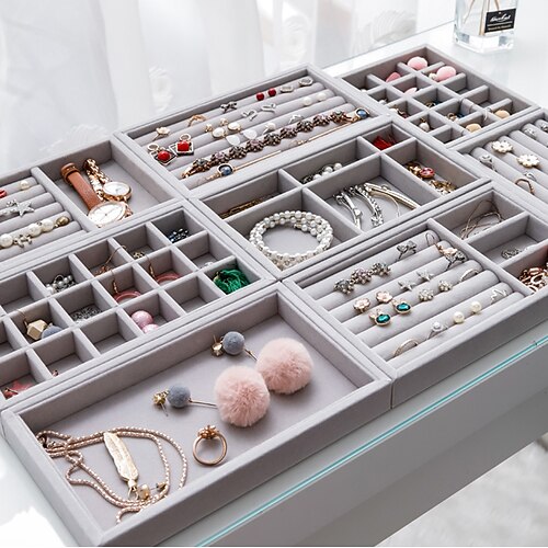 

présentoir à bijoux boîte de rangement organisation de bureau maquillage plateau de rangement boucles d'oreilles boucles d'oreilles bracelet anneau support de rangement