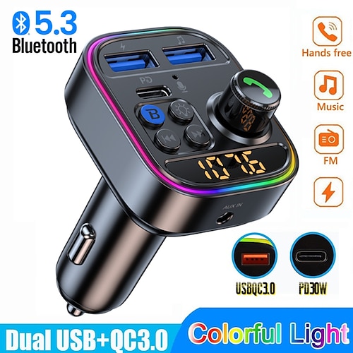 

T18 Bluetooth-bilsett Bil håndfri blåtann Bil MP3 FM-modulator FM-sendere FM-radio Bil