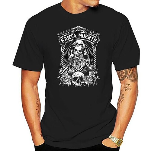 

Calavera T-Shirt Estampado Estilo callejero Camiseta Para Hombre Mujer Unisexo Adulto Estampado en caliente 100% algodón Casual Diario