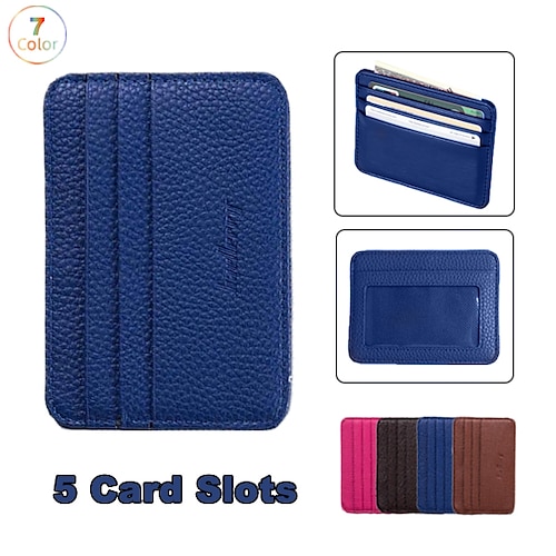 

Fashion Ultra Slim Fronttasche Geldbörse Herren Geldbörse mit 5 Kartenfächern minimalistische Reisebrieftasche Flip ID Fensterschlitze für Führerschein Ausweise Business Wallet Slim