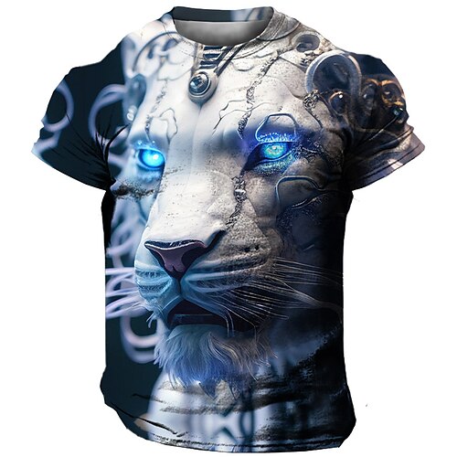 

Per uomo maglietta Pop art Animali Girocollo Abbigliamento Stampa 3D Esterno Giornaliero Manica corta Stampa Di tendenza Originale Vintage