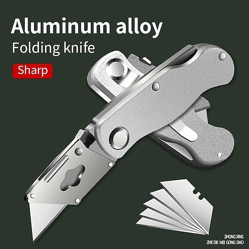 

Utility Knife Heavy Duty All Steel Thickened Folding Electrical Knife, Cable Stripping Knife, Electrician's Special Wallpaper Knife