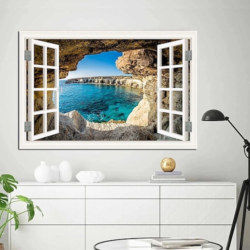 

paisagem arte da parede lona mar paisagem cartaz e imprime vista da janela pintura presente para decoração de casa decoração de parede sem moldura