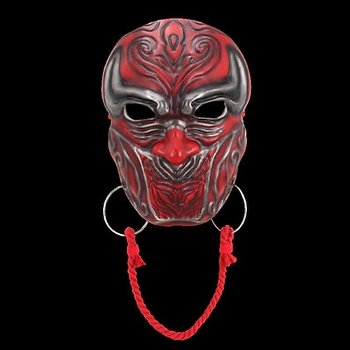 

rød helvete demon maske skumle halloween masker ond skummel maske deluxe nyhet halloween kostyme latex hodemaske
