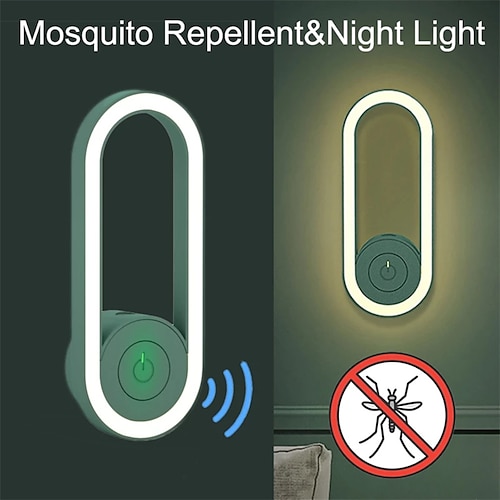 

ultralyds myggeafvisende led natlys bugs killers bærbar støjfri bugs killers lampe til indendørs elektronisk indendørs u-formet design natlampe