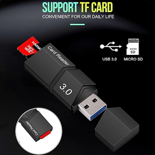 

haute vitesse top qualité usb3.0 lecteur de carte givré matériel usb 3.0 lecteur de carte pour carte micro sd cartes tf carte mémoire pc accessoires d'ordinateur portable