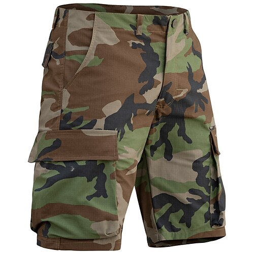 

Herre Vandre Cargo Shorts Trekking-shorts camouflage Udendørs Ripstop Åndbart Letvægt Svedreducerende Shorts Underdele Knælængde Sandkamouflage Black Hawk Camo Fiskeri Klatring Strand S M L XL XXL