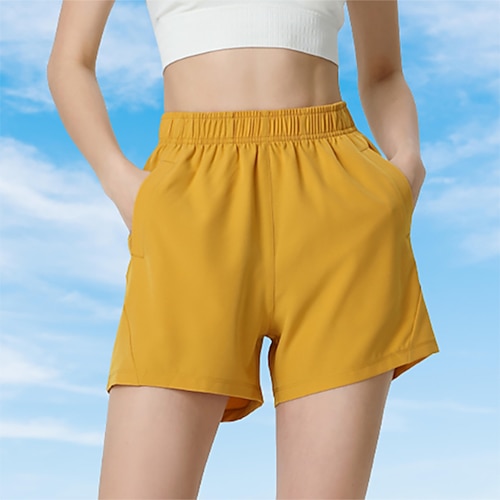 

Dame Cargoshorts Turshorts Utendørs Ripstop Pustende Lettvekt Hurtigtørkende Shorts Bunner Elastisk midje Svart Gul Spandex Fisking Klatring Strand S M L XL