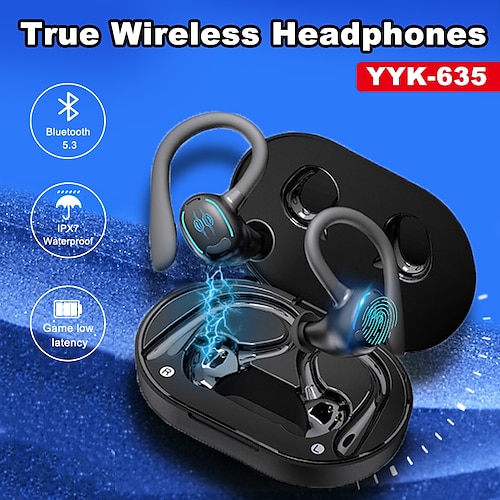 

YYK-635 Écouteurs sans fil TWS Casques oreillette bluetooth Contour d'Oreille Bluetooth 5.3 Contrôle tactile intelligent Affichage d'alimentation LED pour Apple Samsung Huawei Xiaomi MI Usage