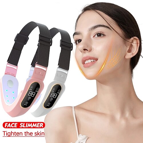 

dispositivo di sollevamento del viso massaggiatore a vibrazione a microcorrente sollevamento a forma di v terapia fotonica a led dispositivo di rimozione del doppio mento dimagrimento del viso