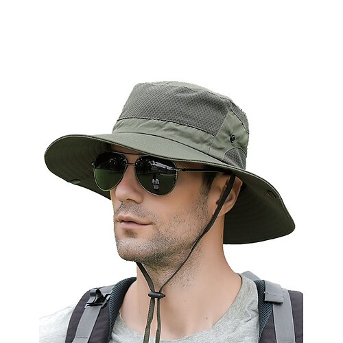 

Per uomo Cappelli da pescatore Cappello da sole Cappello da pescatore Cappello Boonie Cappello da escursione Blu marino scuro Kaki Rete Con ricami Moda Informale Giornaliero Abbigliamento per il