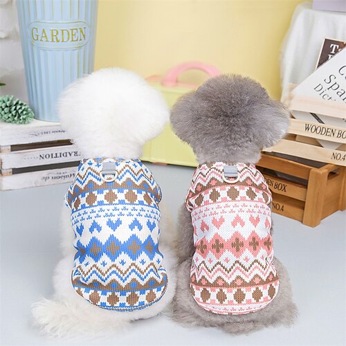 

Dog Cat Vest Geometric Cute Sweet Dailywear Casual Daily Dog Clothes Puppy Clothes Dog Outfits Soft Pink Blue Costume for Girl and Boy Dog Polyester Cotton S M L XL 2XL