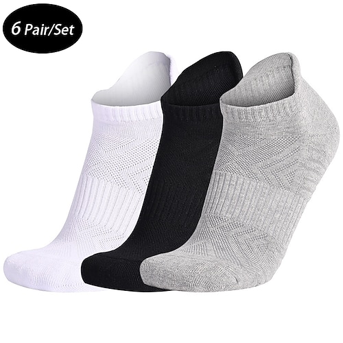 

Per uomo 6 paia Sopra la caviglia Sotto la caviglia Nero Bianco Colore Liscio Da tutti i giorni Da mare Fine settimana Medio spessore Estate Primavera & Autunno Moda Informale