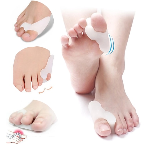 

2 teile/para silikon zehenseparator bunion knochen ektropium teller zehen äußere gerät fußpflege werkzeuge hallux valgus korrektor