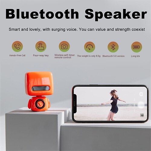 

nouveau style robot sans fil bluetooth haut-parleur dessin animé mini subwoofer portable extérieur