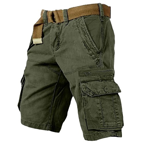 

Hombre Pantalón Corto Cargo Pantalón corto Shorts para senderismo Multi bolsillo Plano Listo para vestir Longitud de la rodilla Casual Diario Festivos 100% Algodón Deportes Moda Verde grisáceo Negro