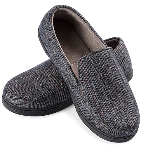 

Homens Mocassins e Slip-Ons Sapatos Confortáveis Clássico Casual Ao ar livre Diário Caminhada Algodão Azul Liso Xadrez marrom xadrez cinza Verão Primavera