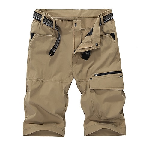 

Homme Short tactique Short Cargo Poche zippée Plein Confort Respirable Extérieur du quotidien Sortie 100% Coton Mode Décontractées Vert Véronèse Kaki