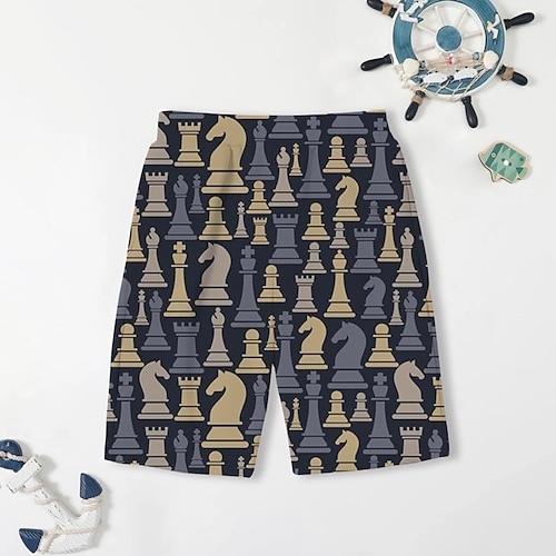 

Short Enfants Garçon Graphic Actif Extérieur 3-12 ans Eté Jaune Marron Gris
