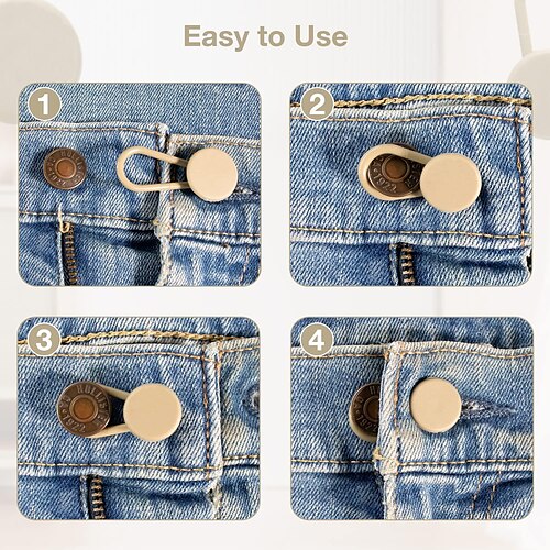 Jeans Button Extender, 12Pcs Button Extenders for Pants for Women Men, Pant  Waist Extenders, Instant Waistband Extension No Need Sewing- 3 Colors 2024  - $9.99