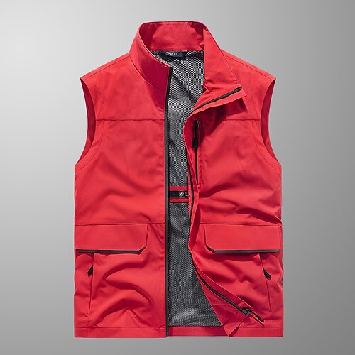 

Homme Gilet Décontracté / Quotidien Usage quotidien fermeture Éclair Revers Décontractées Veste Vêtements d'extérieur Couleur unie / unie Rouge bordeaux Bleu œuf de mer Noir