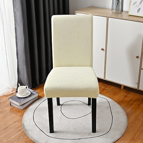 

2 pièces housse de chaise de salle à manger ferme stretch chaise housse de siège spandex housse lavable cuisine protecteur pour salle à manger cérémonie de mariage durable