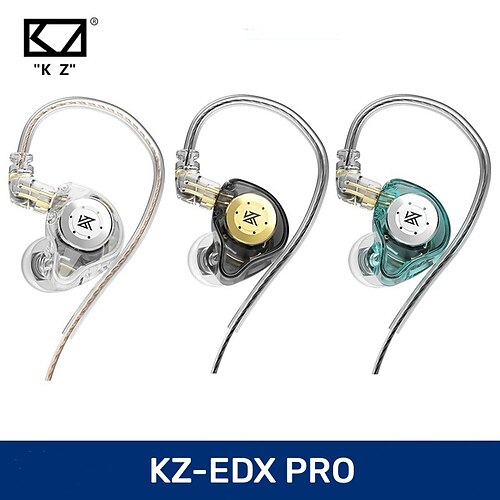 

kz edx pro fone de ouvido 10mm circuito magnético duplo drive dinâmico hifi bass earbud esporte cancelamento de ruído fone de ouvido zsn pro zstx zex pr