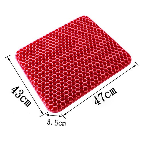 

Gel-Sitzkissen reduziert Schmerzen im Hüftrücken bei langem Sitzen, atmungsaktives, kühlendes Sitzkissen, Wabendesign absorbiert Druck, tragbar für Bürostuhl, Sofa, Auto, Rollstuhl