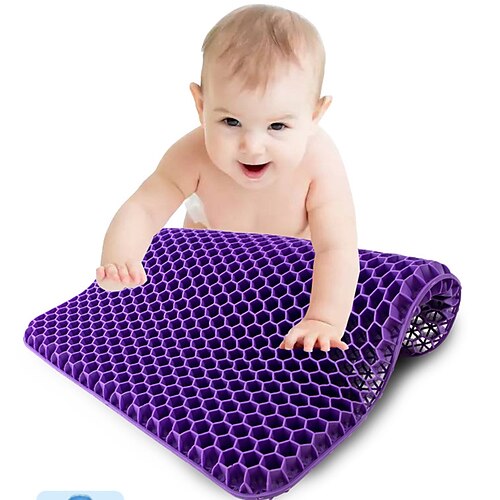 

Gel Seat Cushion Reducing Pain Of Hip Back From Long Sitting, Breathable Cooling Seat Cushion Honeycomb Design Absorbs Pressure Portable for Office Chair Sofa Car Wheelchair